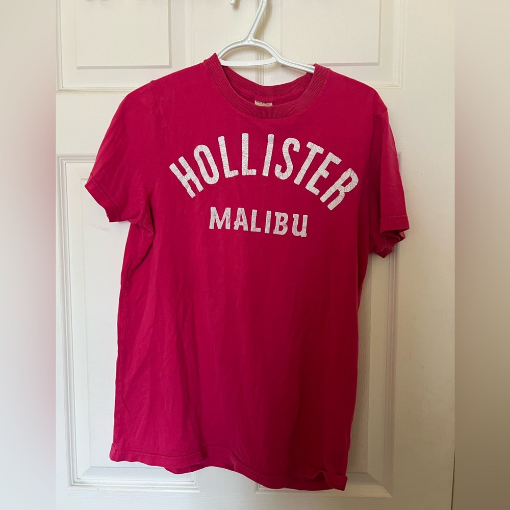 Y2K Vintage pink, Hollister T-shirt, size m
